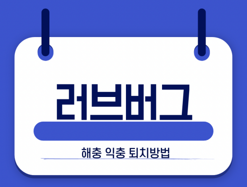 러브버그 퇴치방법